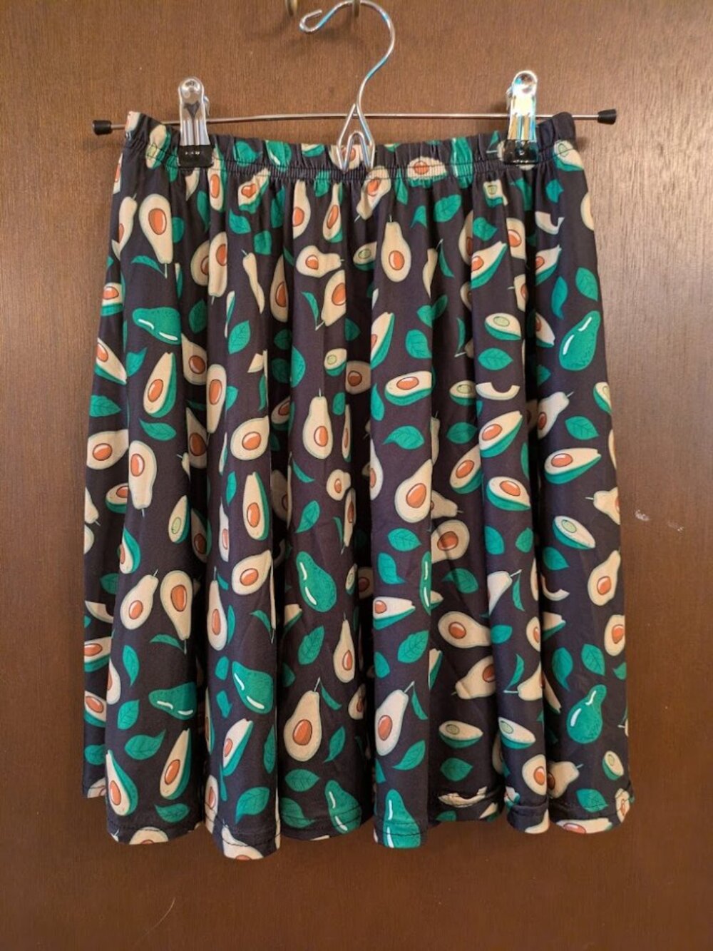 Avocado Print Midi Skirt Women's Small